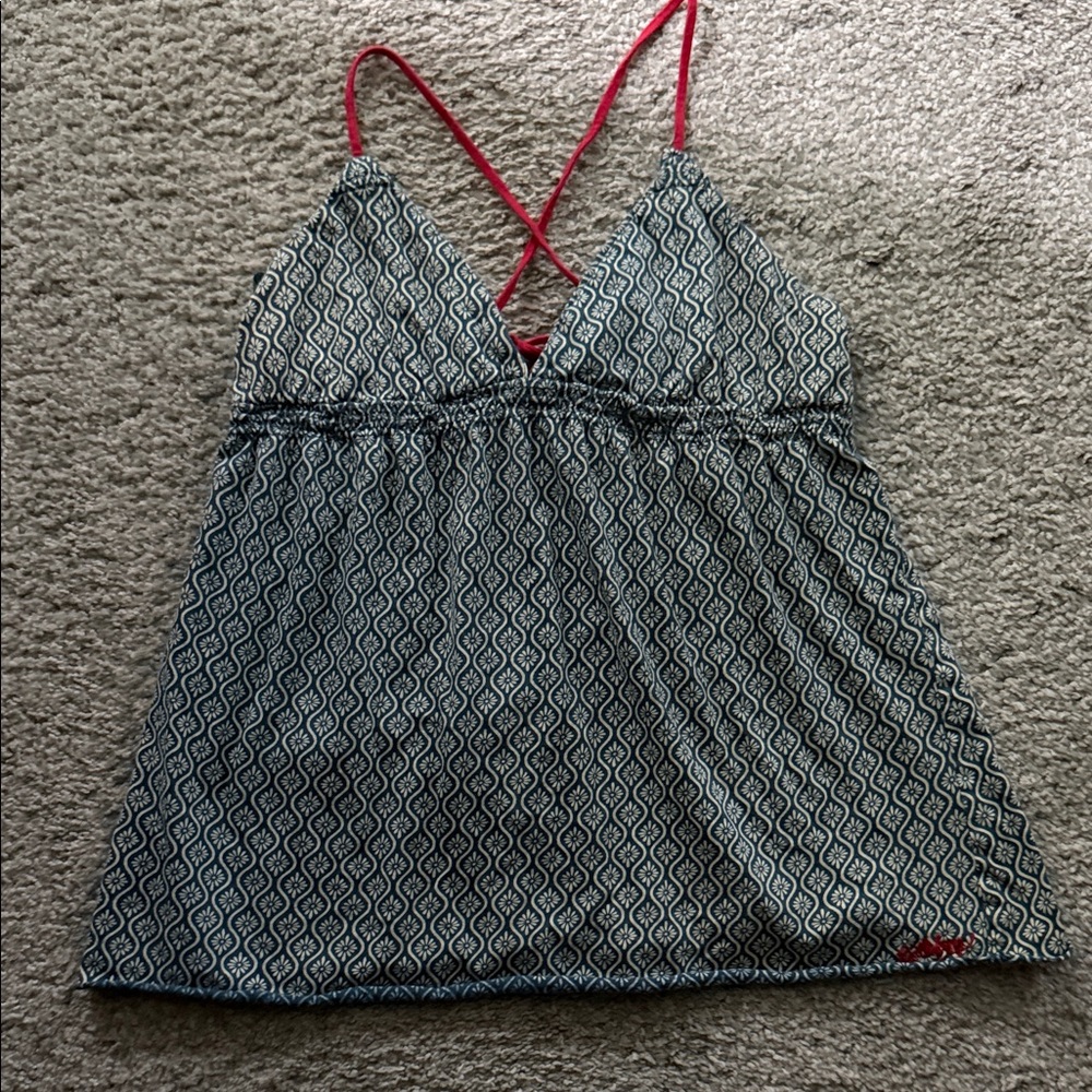 Billabong Red and Black Patterned Camisole